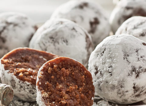 No bake mini rum balls