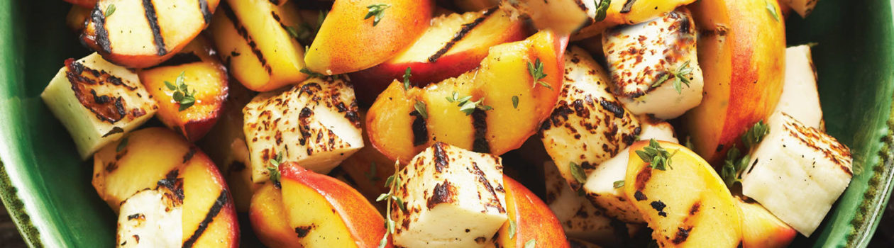 Grilled Peach & Halloumi Salad