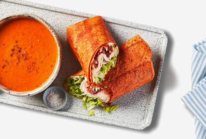 Soup-sandwich-wrap-combo