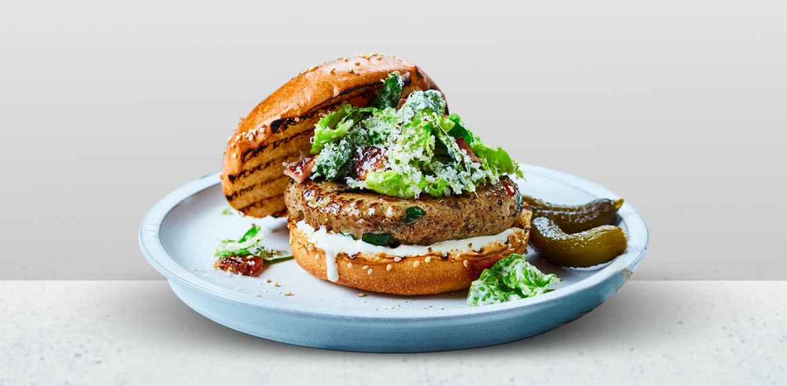 Caesar Turkey Kale Burger