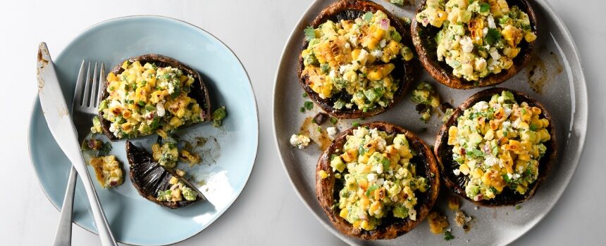 Korean bbq portobello mushroom tacos