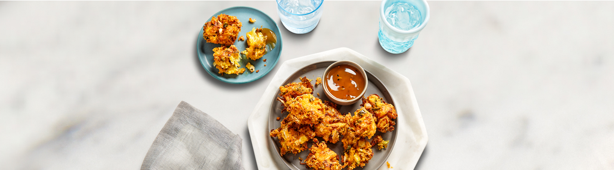 Napa cabbage sweet potato pakoras