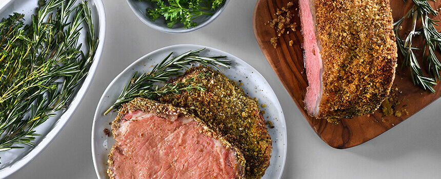 Dijon and Herb Crusted Striploin Roast