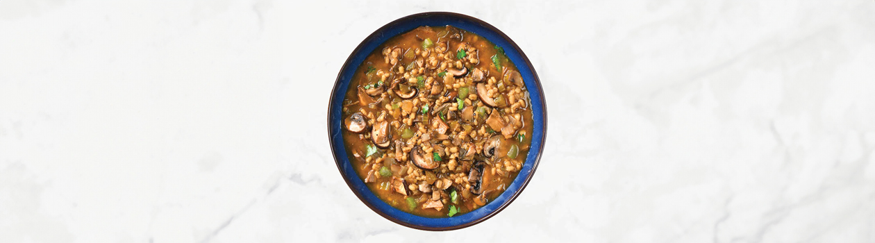 Porcini mushroom & barley soup